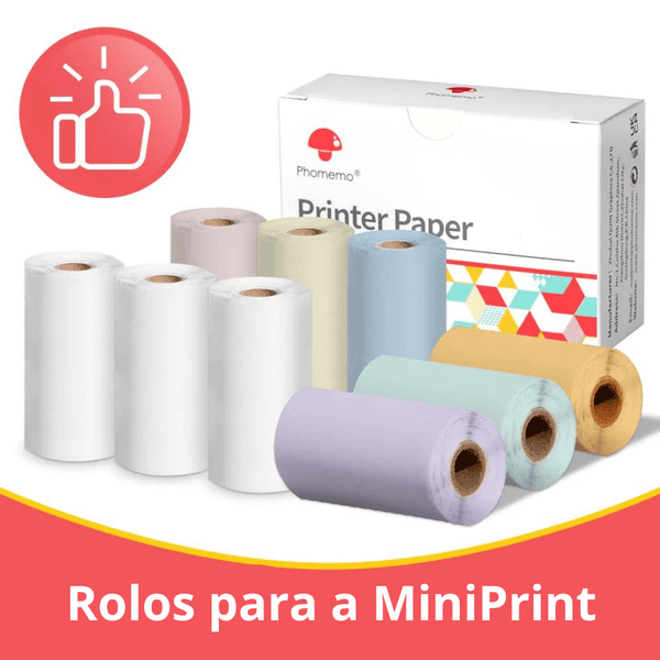 Rolos de papel térmico para a Mini Print