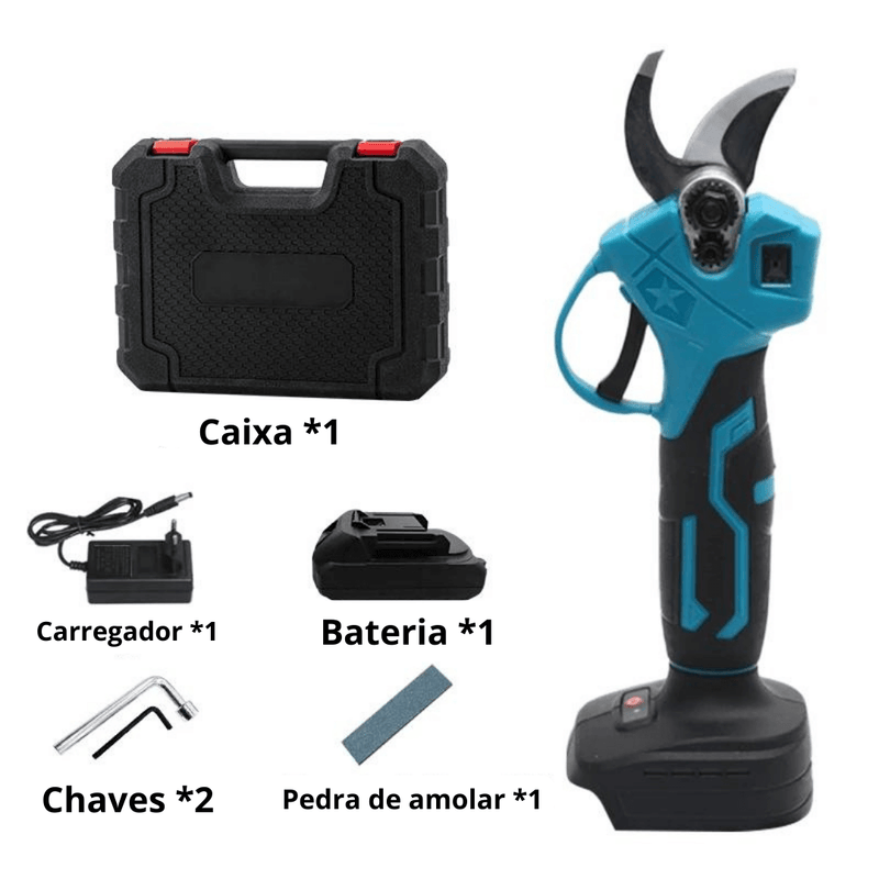 Tesoura de Poda Elétrica Recarregável - TorqueMax