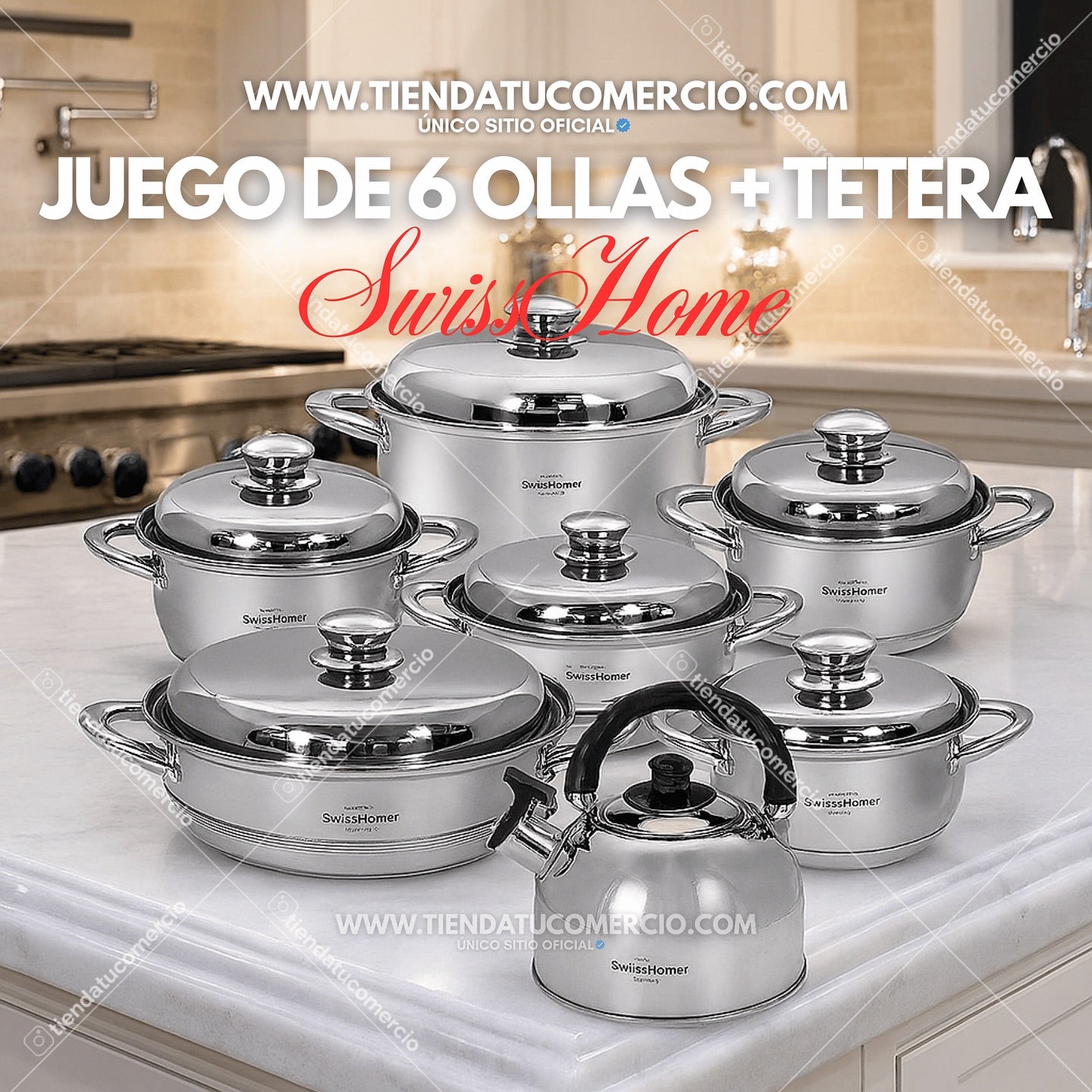 Joego de Ollas Swisshome - cocina saludable con Estilo y confianza