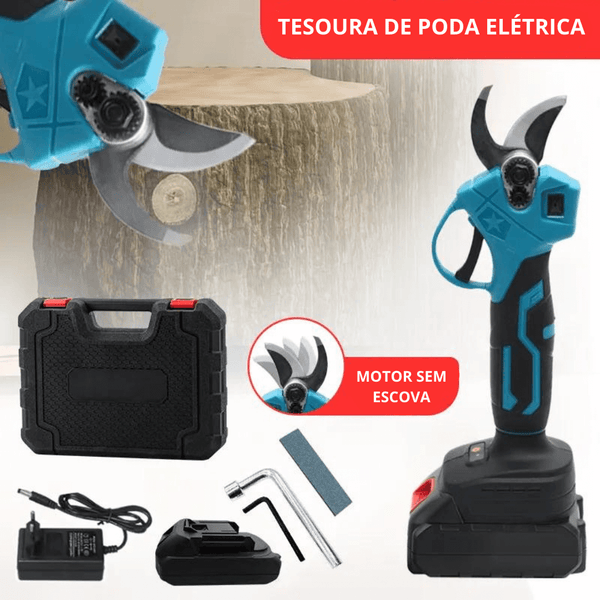 Tesoura de Poda Elétrica Recarregável - TorqueMax