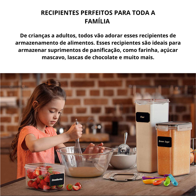 kit de 7 Potes herméticos - conemax