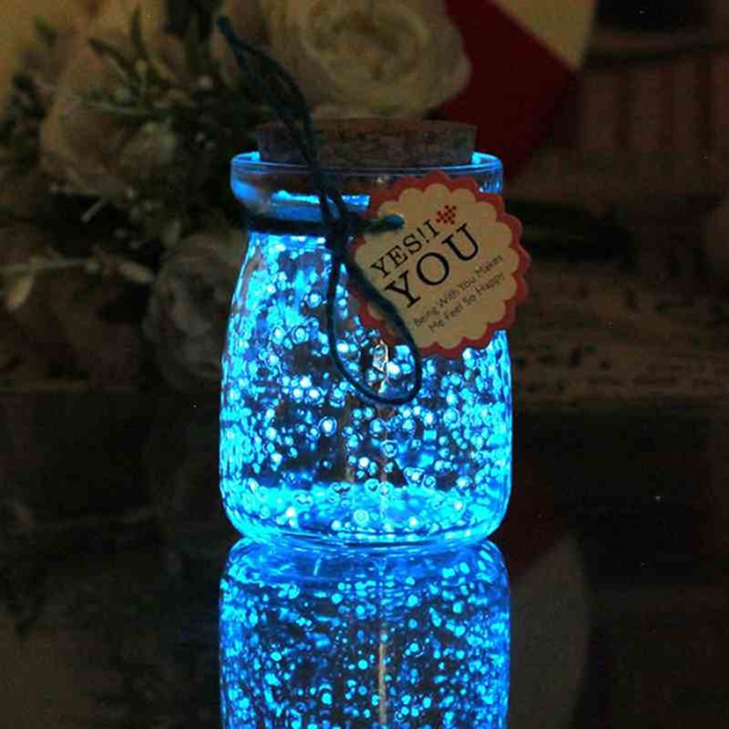 Brilho fluorescente no escuro 10g luminosa grão areia festa diy