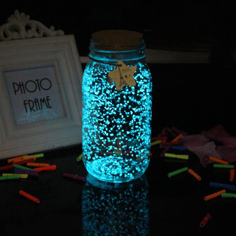 Brilho fluorescente no escuro 10g luminosa grão areia festa diy